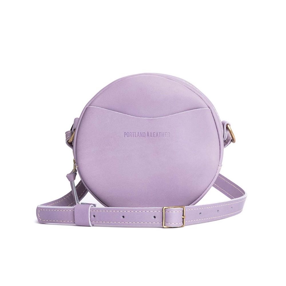 Portland Leather Small Leather Lavender Crossbody Purse